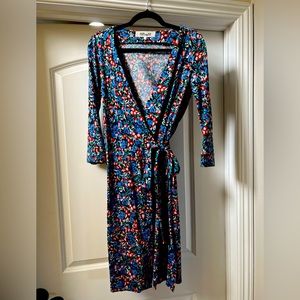 Diane Von Furstenberg floral wrap dress.
